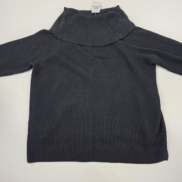 Michael Kors Sweater Womens 2X Black Turtleneck Pullover Waffle Knit Plus Size - Picture 7 of 12